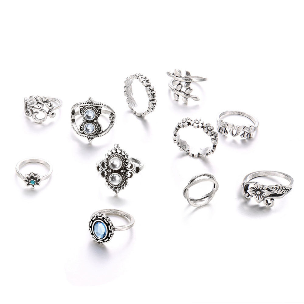 Silver Boho 11 Rings Set | 2 For $18 Jewelry Items - Picture 3 of 5